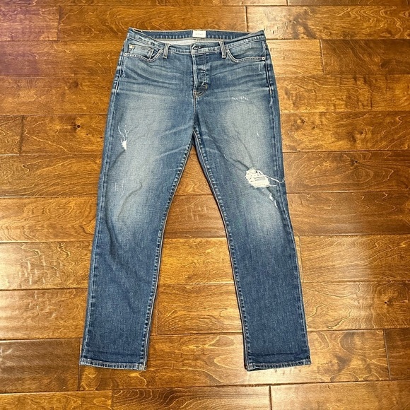 Hudson Riley Cropped Straight Relaxed Jeans Size 30 - Picture 2 of 7